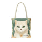 Blanca Purrington, Cat Tote Bag with Cotton Handles For Everyday Use, 3 Sizes