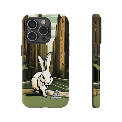 White Rabbit on a City Street, Cell Phone Case - Apple, Samsung, or Google Pixel