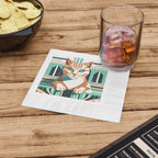 Art Deco Tabby Cat Napkins