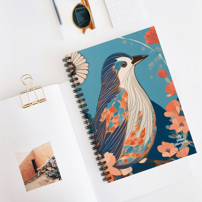 Colorful Bird, Spiral Notebook Journal - Write in Style