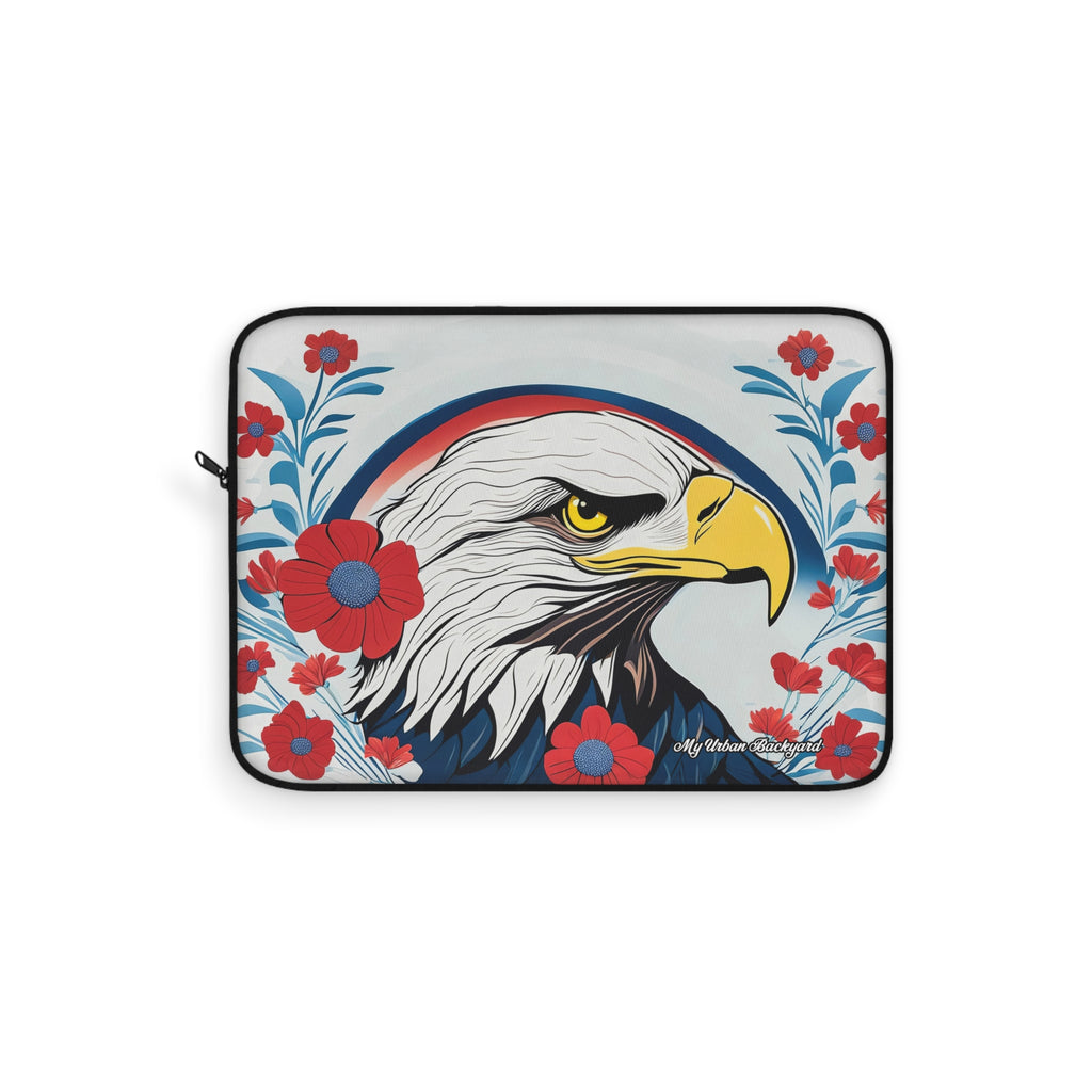 Bald Eagle Soft Laptop Sleeve, Stylish Computer Case, Gift for Students, Unique Tech Accessory, Patriotic Design