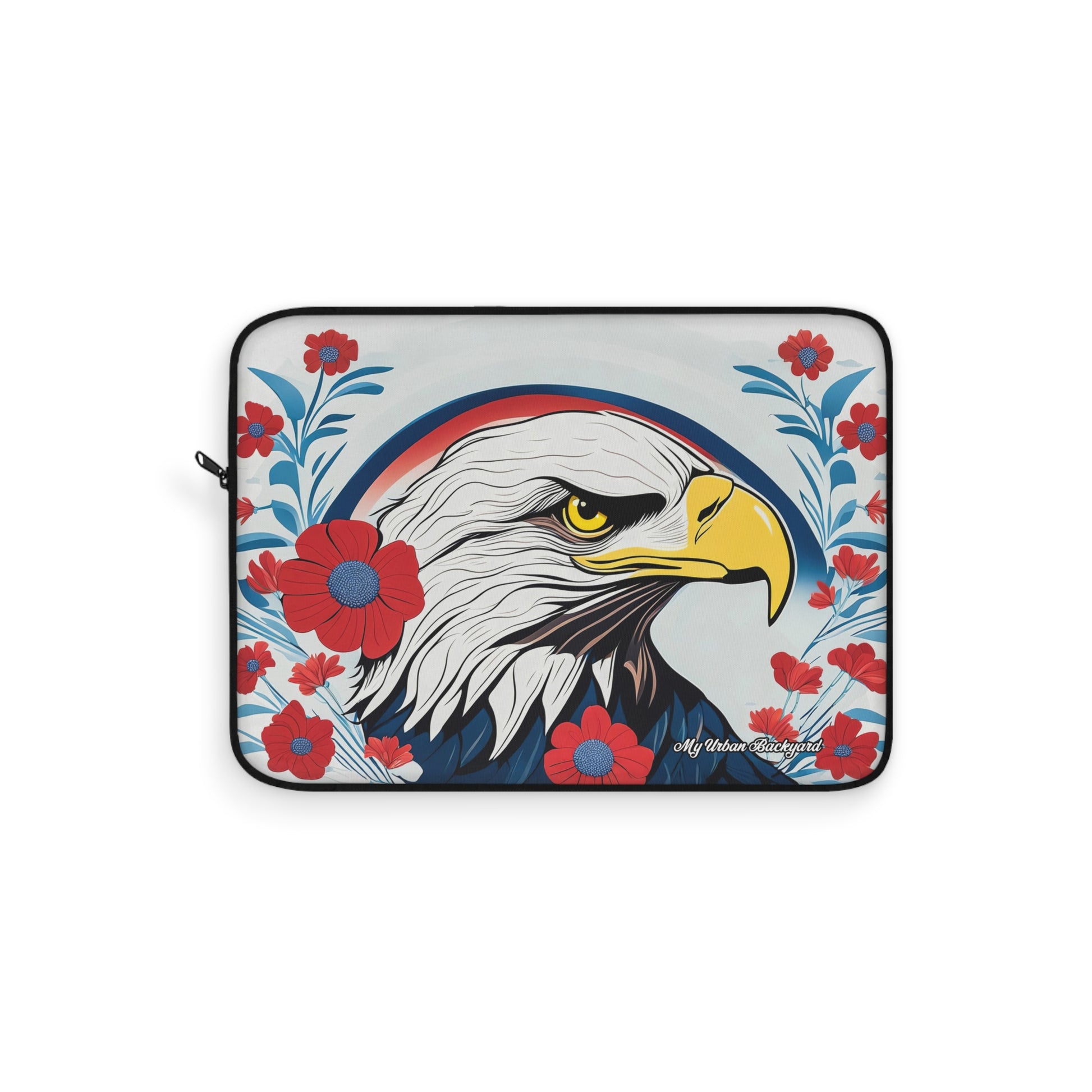 Bald Eagle Soft Laptop Sleeve, Stylish Computer Case, Gift for Students, Unique Tech Accessory, Patriotic Design