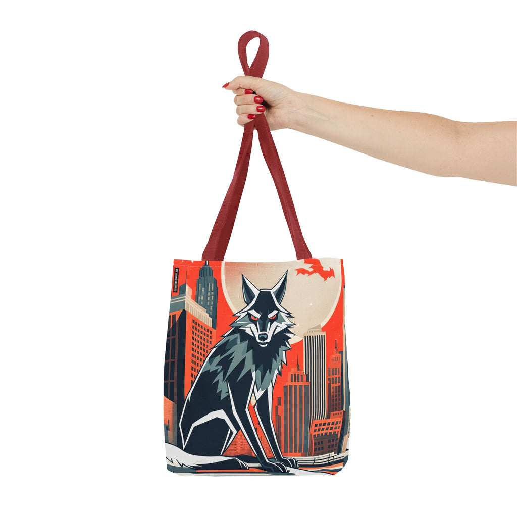 City Wolf Tote Bag, Tote with Cotton Handles For Everyday Use, 3 Sizes