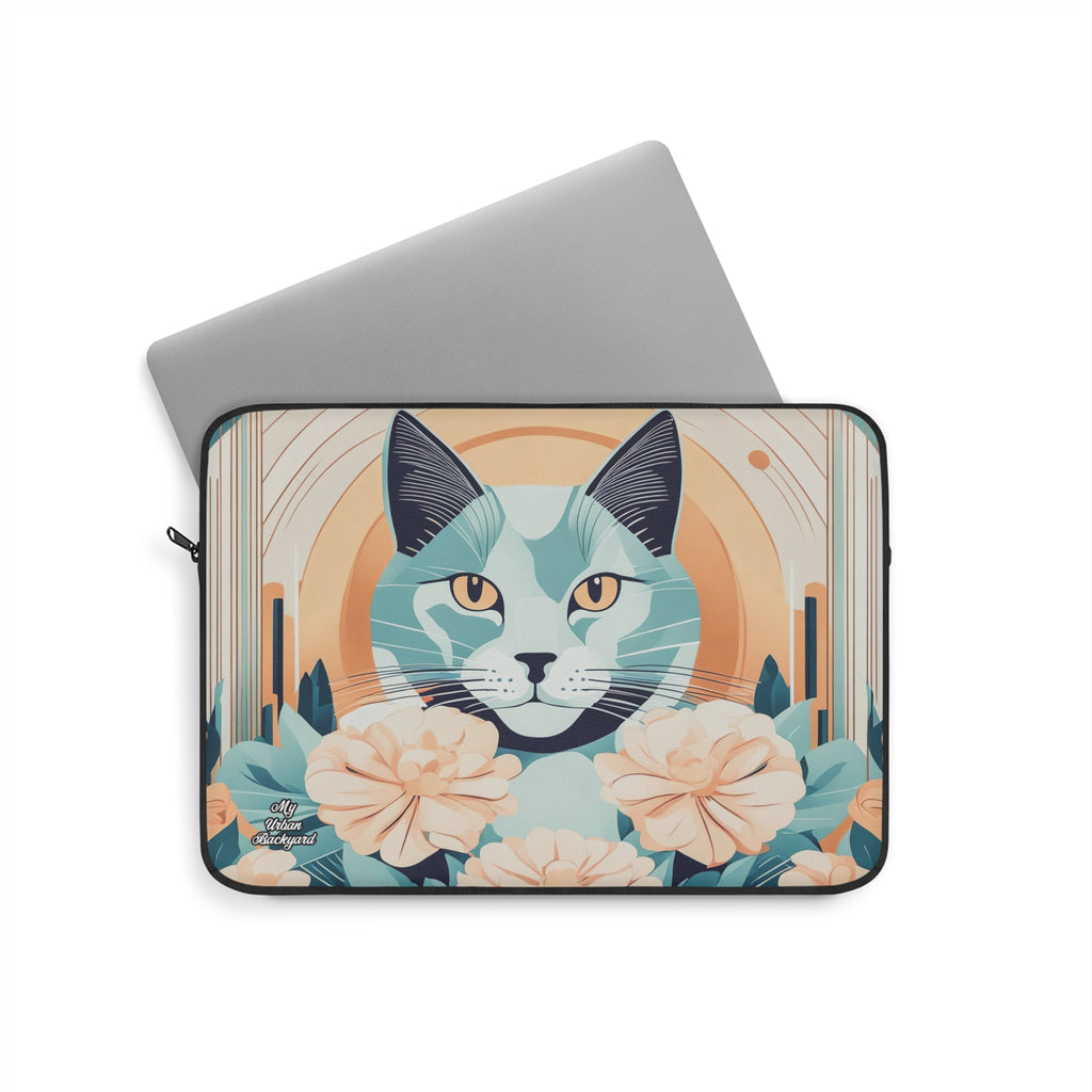 Leo Bluemane, Soft Cat Laptop Sleeve, Protective Case, Gift for Cat Lovers, Tech Accessory, Personalized Laptops, Stylish Cat Design