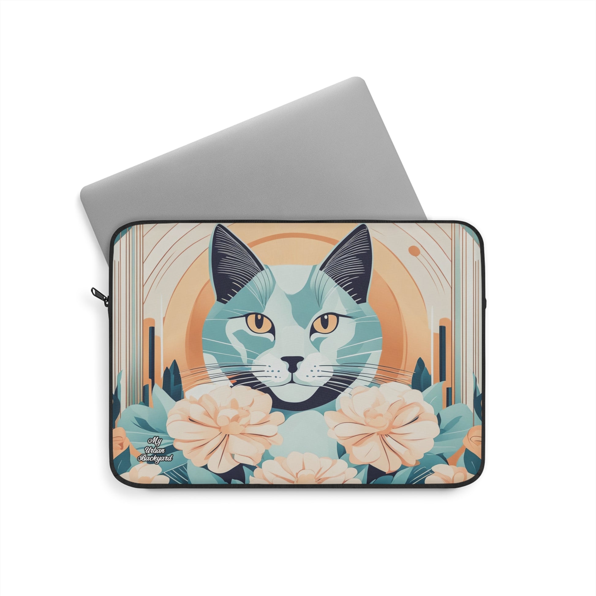 Leo Bluemane, Soft Cat Laptop Sleeve, Protective Case, Gift for Cat Lovers, Tech Accessory, Personalized Laptops, Stylish Cat Design
