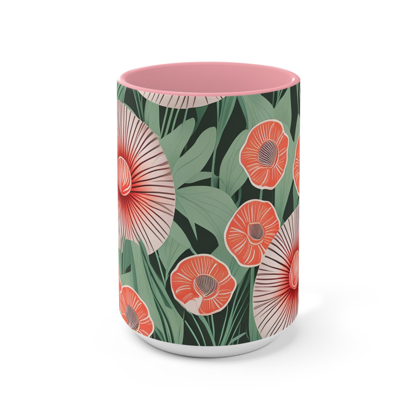 Art Deco Flowers, Ceramic Mug - Perfect for Coffee, Tea, and More!