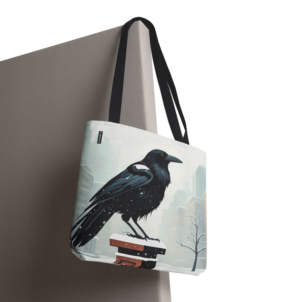 Winter Crow Tote Bag with Cotton Handles For Everyday Use, 3 Sizes