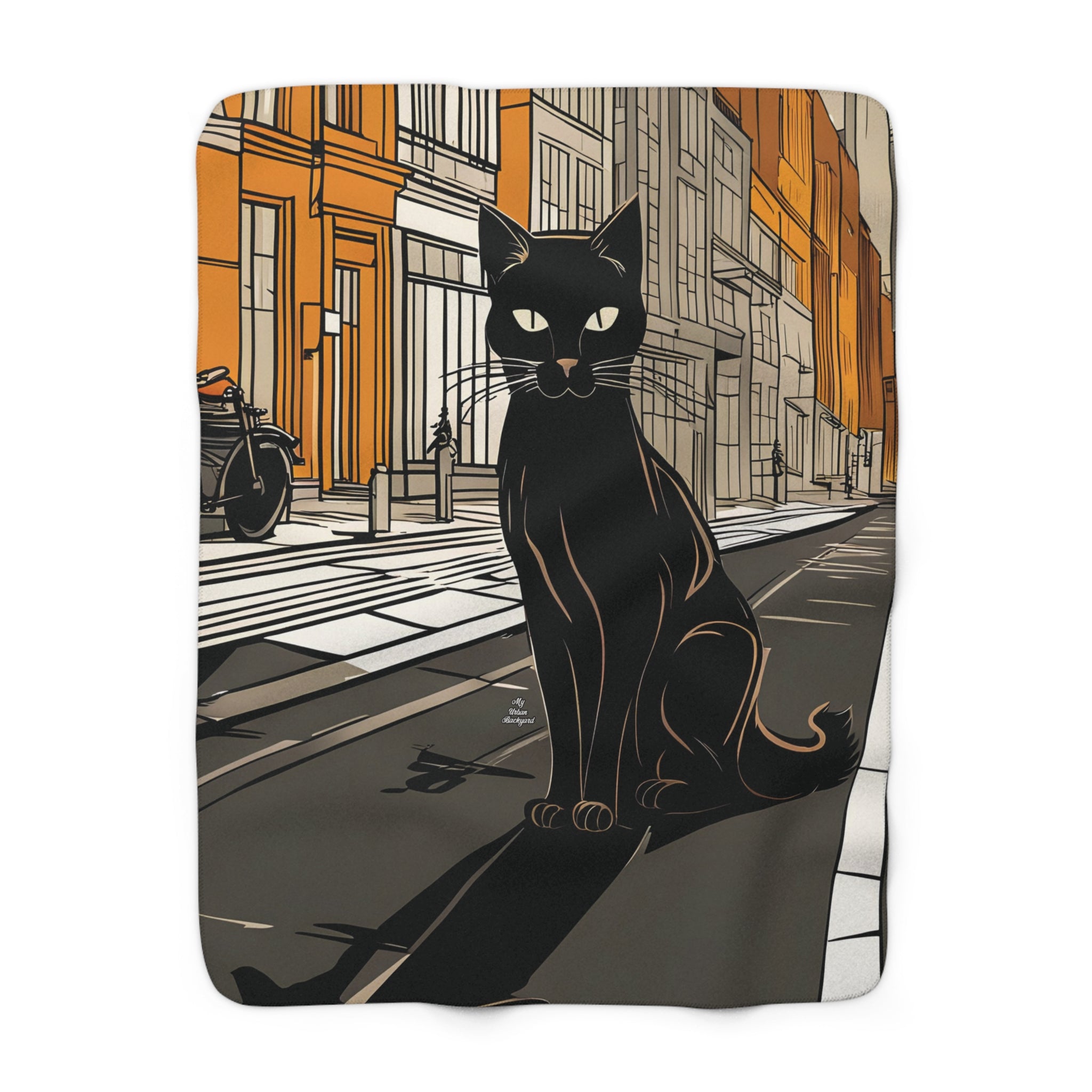 Lucian Purrcrest, Cat Sherpa Fleece Blanket