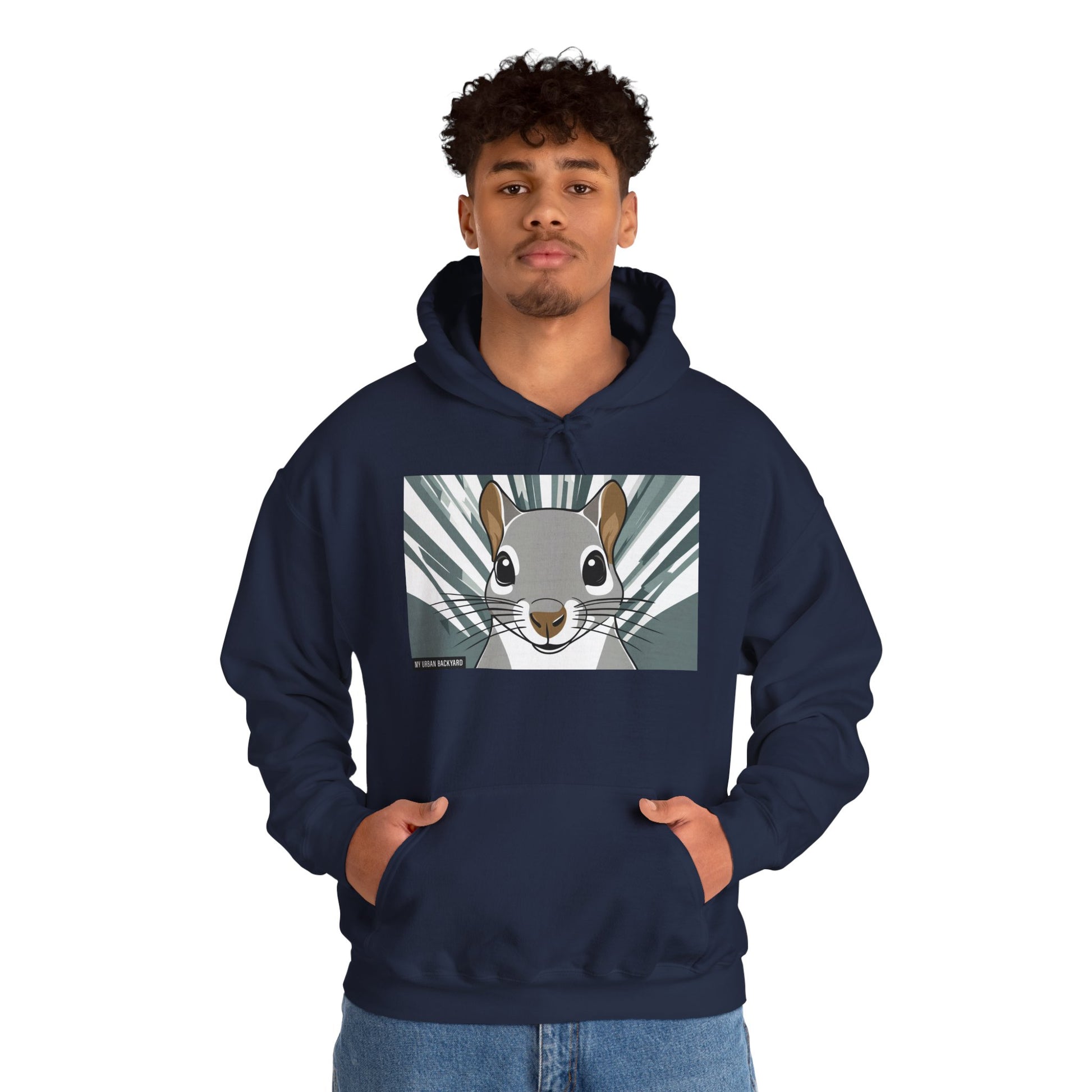 Cute Squirrel Graphic Hoodie, Cozy Unisex Sweatshirt, Nature Lover Gift, Autumn Fashion, Animal Art Clothing