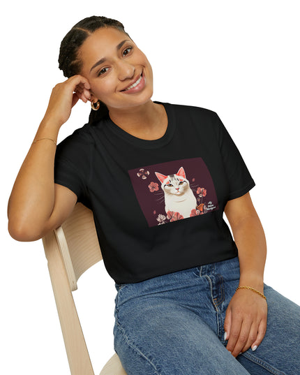 White Cat, Soft 100% Cotton T-Shirt, Unisex, Short Sleeve, Classic Fit