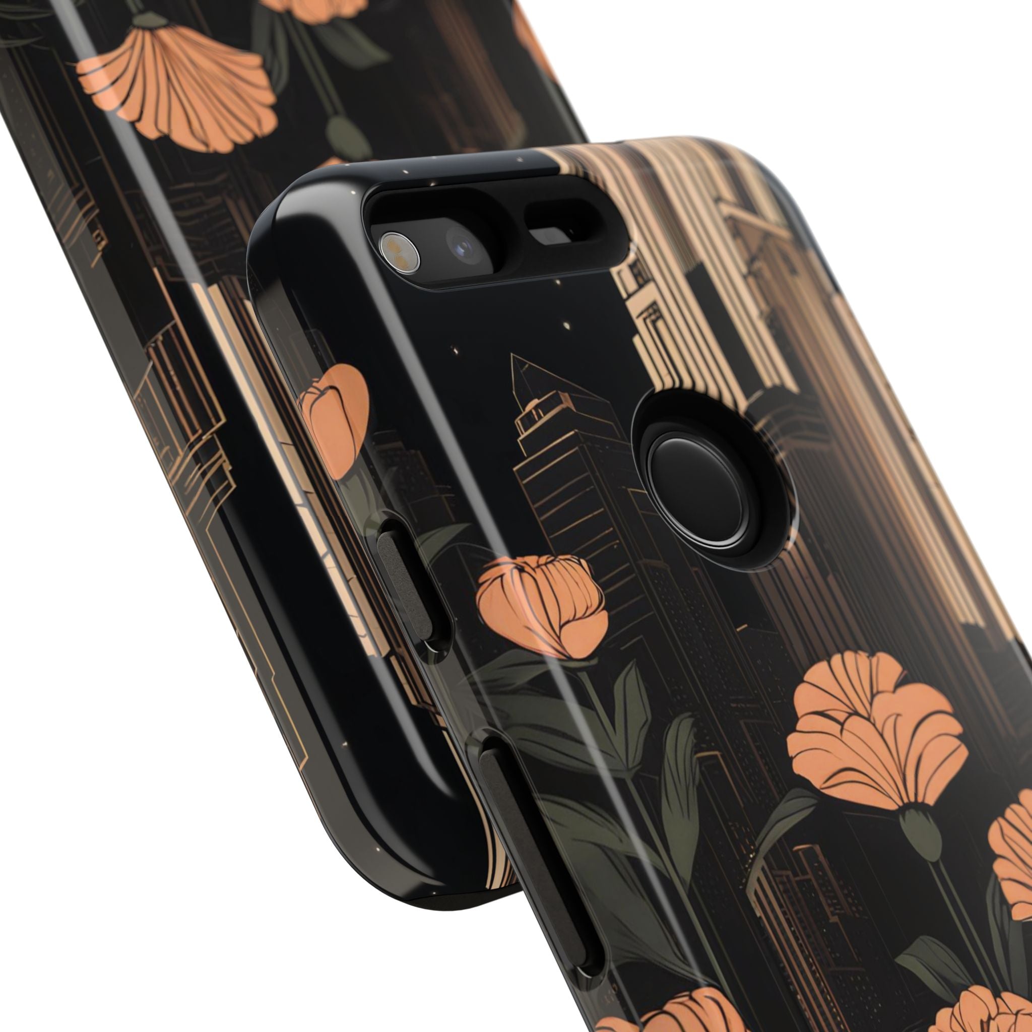 Urban Evening with Flowers, Cell Phone Case