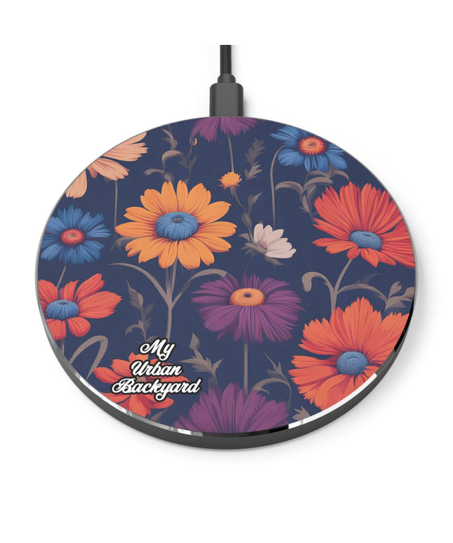 Cell Phone Wireless Charger, iPhone and Android, Fun Wildflowers