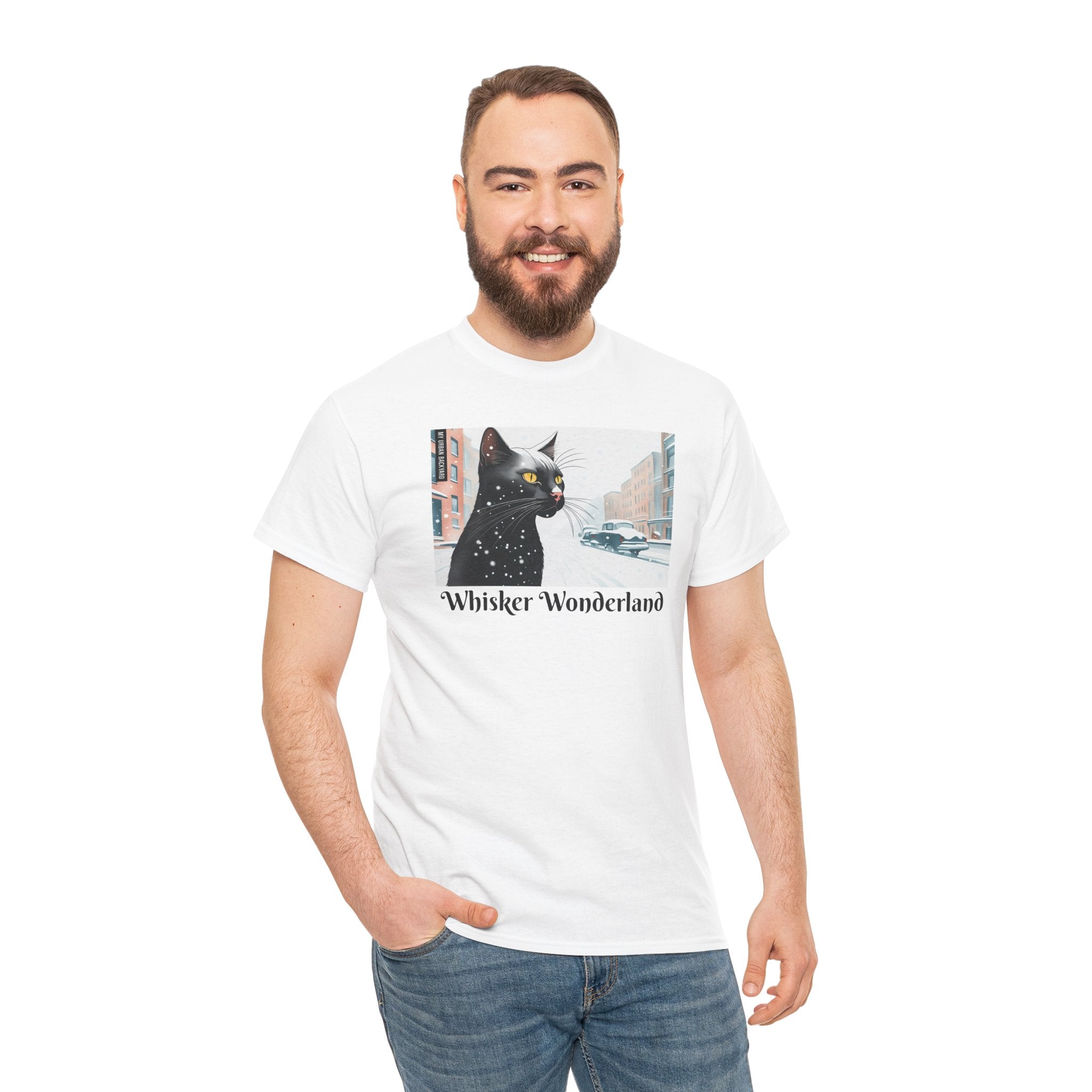 Whisker Wonderland Unisex Heavy Cotton Tee - Cozy Cat Lover's T-Shirt