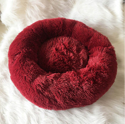 Nest Bed For Small Dogs and Cats, Round Plush Pet Bed