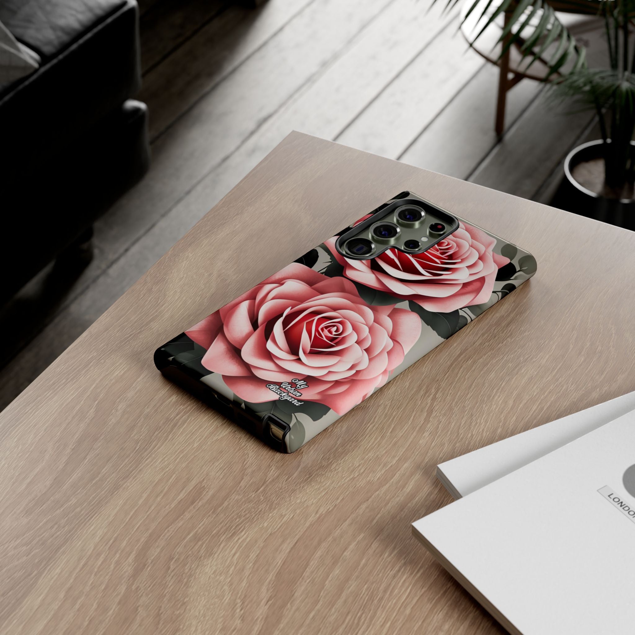 Pink Rose Flowers, Cell Phone Case - Apple, Samsung or Google Pixel