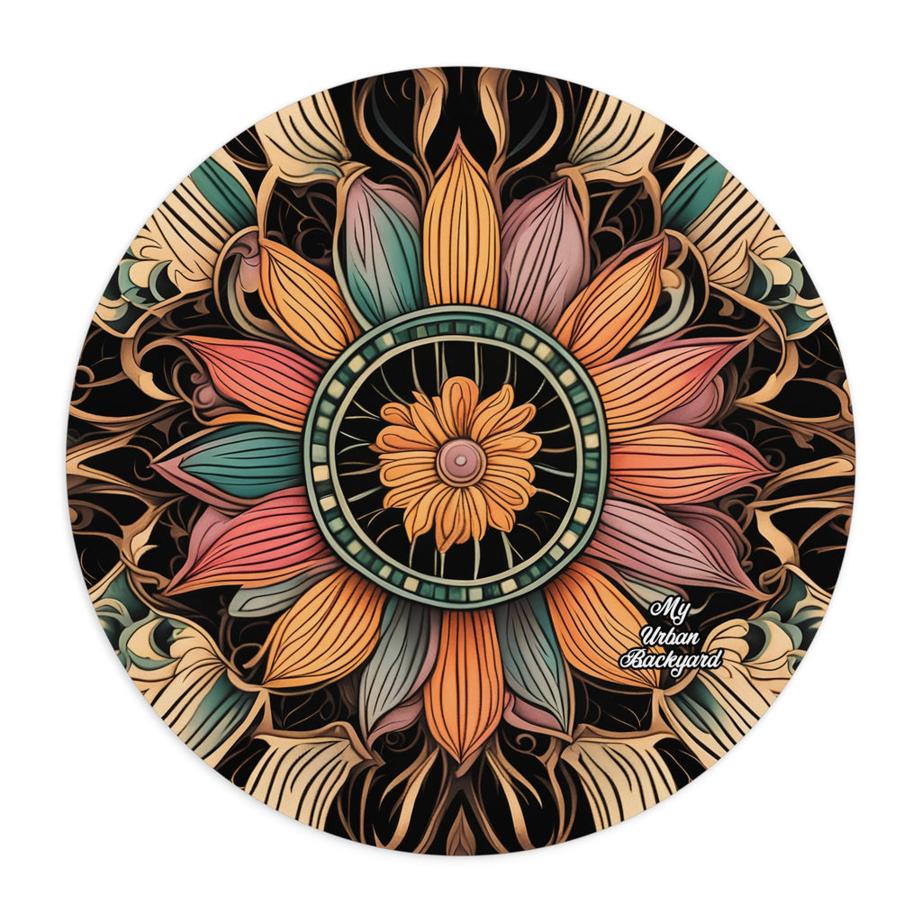 Art Deco Flowers Mouse Pad, Desk Accessory, Office Decor, Gift for Her, Home Office, Study Gift