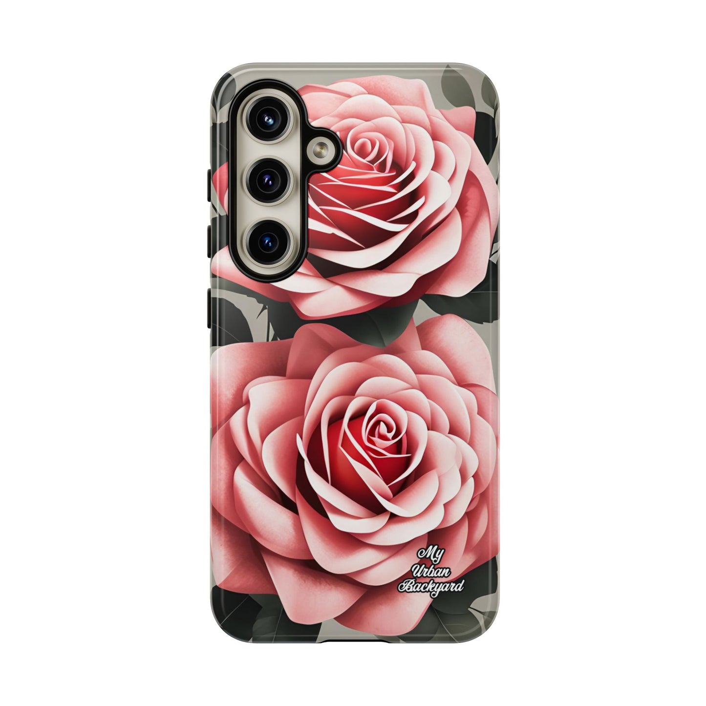 Pink Rose Flowers, Cell Phone Case - Apple, Samsung or Google Pixel