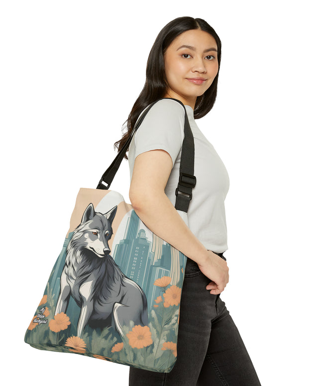 Urban Wolf, Tote Bag with Adjustable Strap - Trendy and Versatile