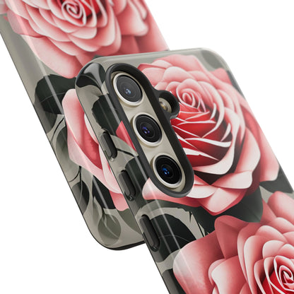 Pink Rose Flowers, Cell Phone Case - Apple, Samsung or Google Pixel