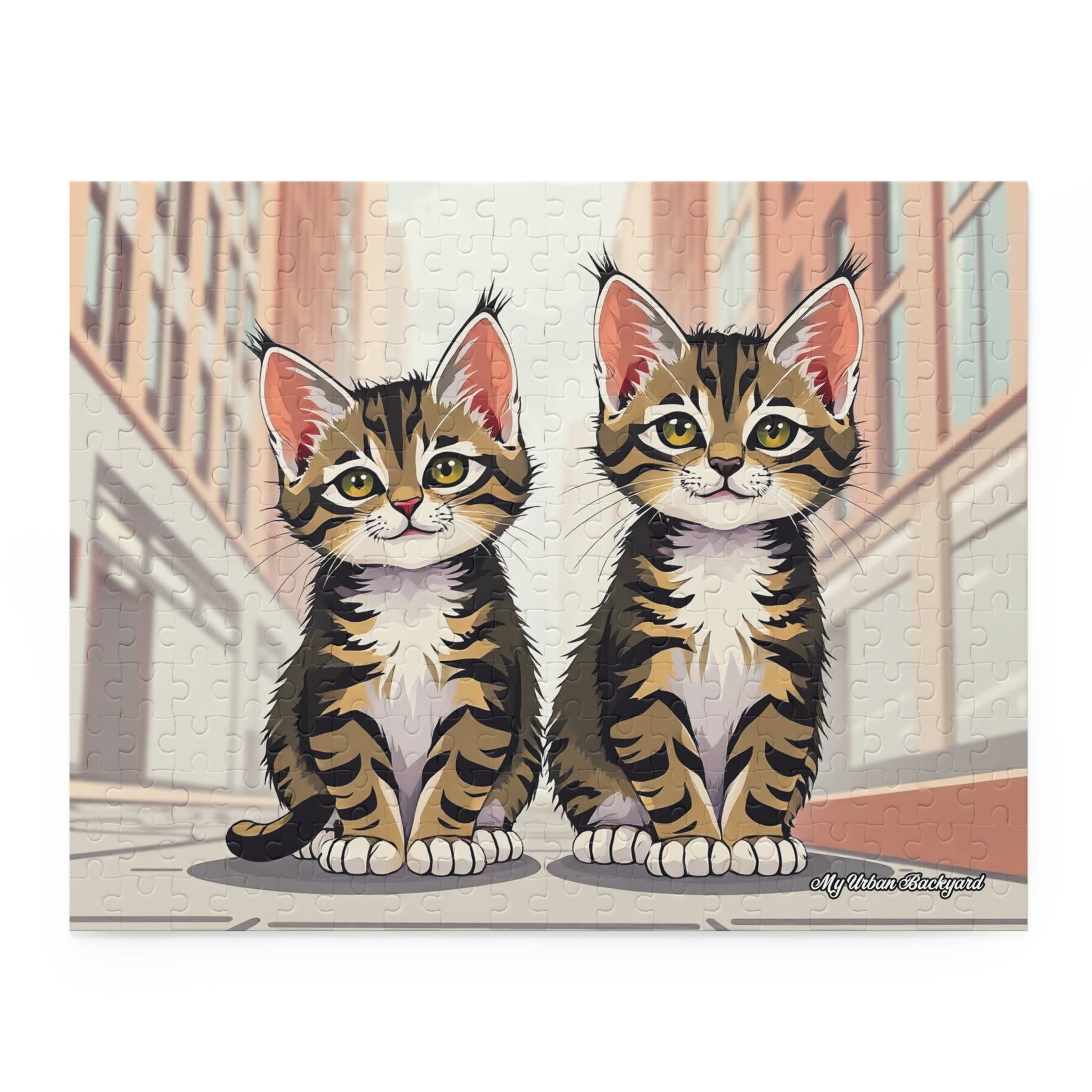 Cute Tabby Kittens Jigsaw Puzzle - Fun Family Activity, Perfect Gift for Cat Lovers, (120, 252, or 500-Piece)