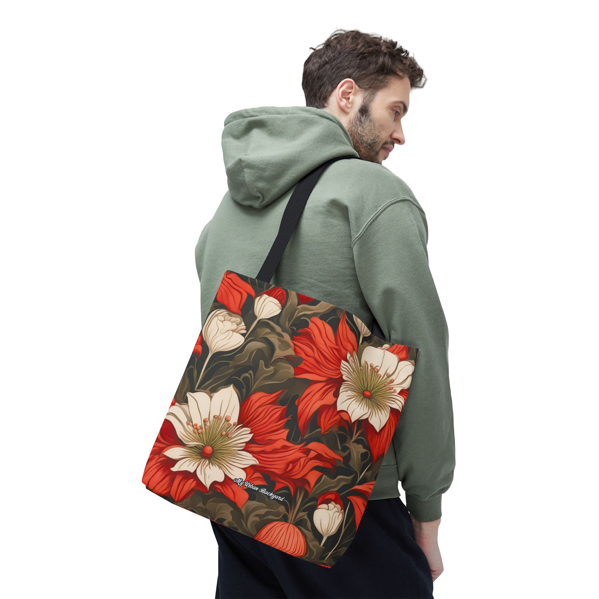 Holiday Flowers, Tote Bag with Cotton Handles