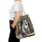 Art Deco Squirrel, Tote Bag with Cotton Handles For Everyday Use, 3 Sizes