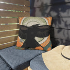 Flying Crow, Terracotta accent color, Throw Pillow