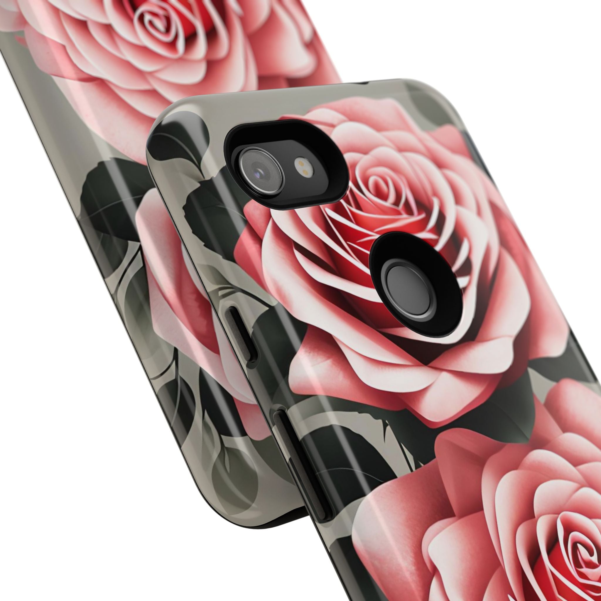 Pink Rose Flowers, Cell Phone Case - Apple, Samsung or Google Pixel
