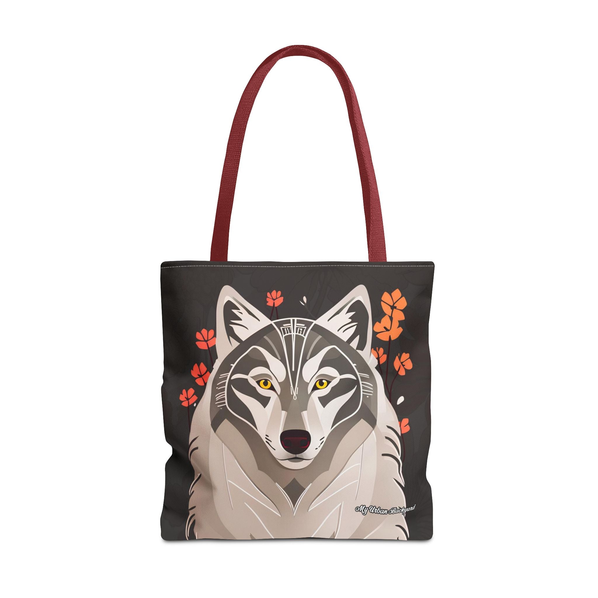 Art Deco Wolf Tote Bag with Cotton Handles For Everyday Use, 3 Sizes
