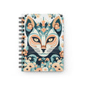 Floral Cat Spiral Journal