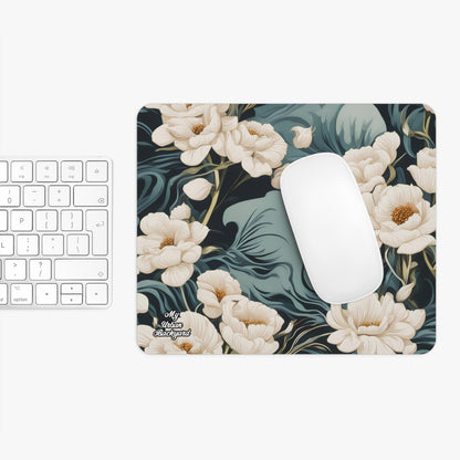 Winter Flowers, Computer Mouse Pad - for Home or Office