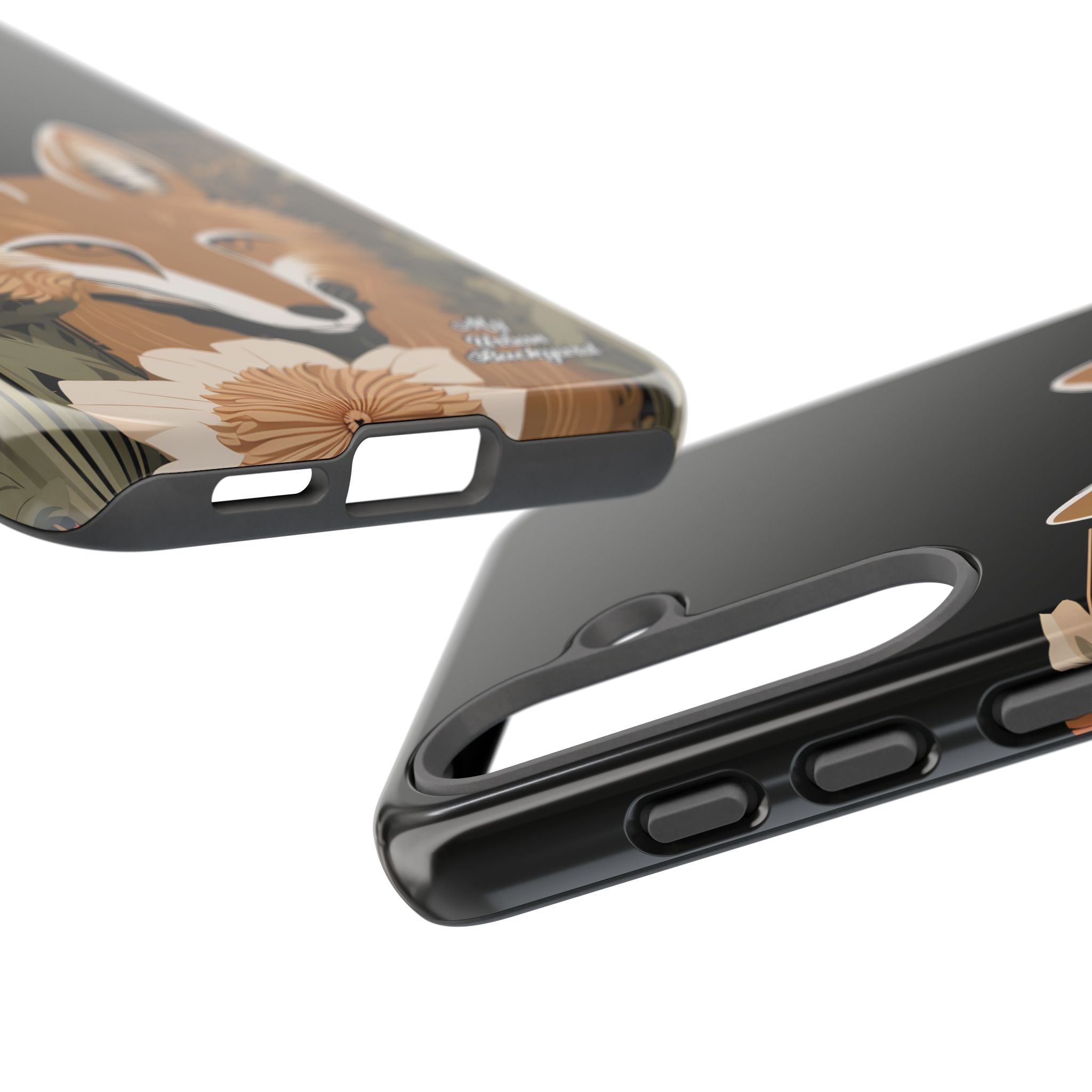 Art Deco Coyote with Flower, Cell Phone Case - Apple, Samsung, Google Pixel