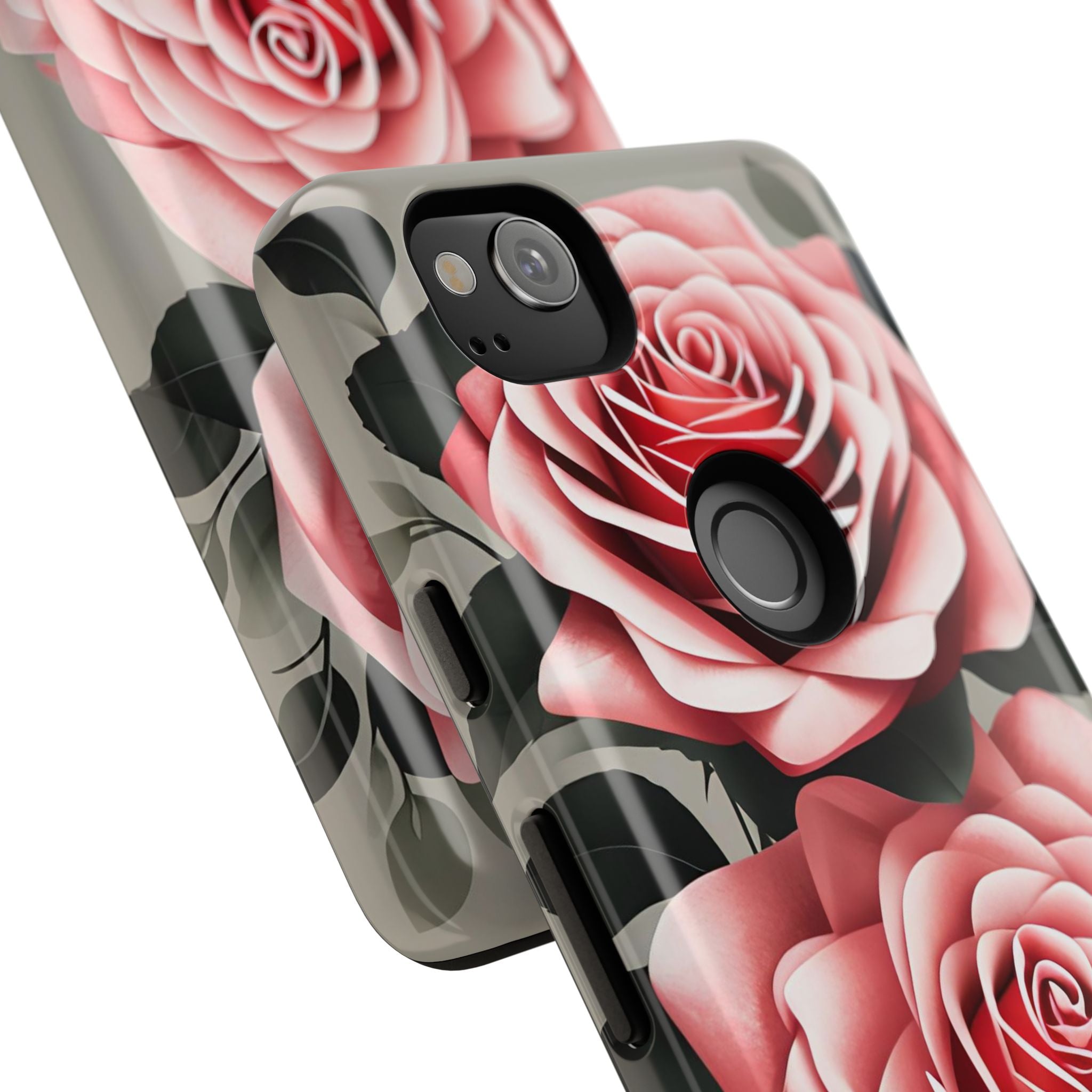 Pink Rose Flowers, Cell Phone Case - Apple, Samsung or Google Pixel