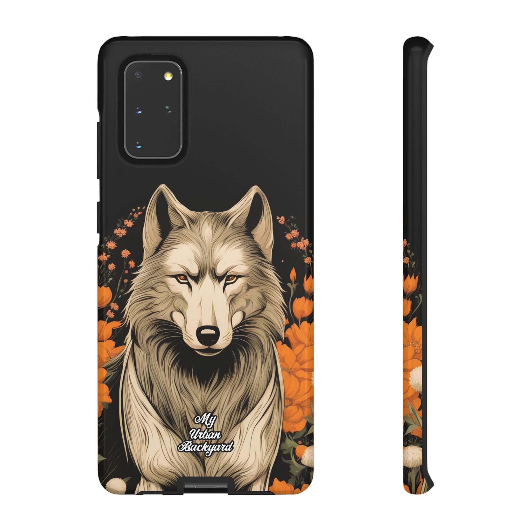 Wolf with Flowers, Animal Cell Phone Case - Apple, Samsung, Google Pixel