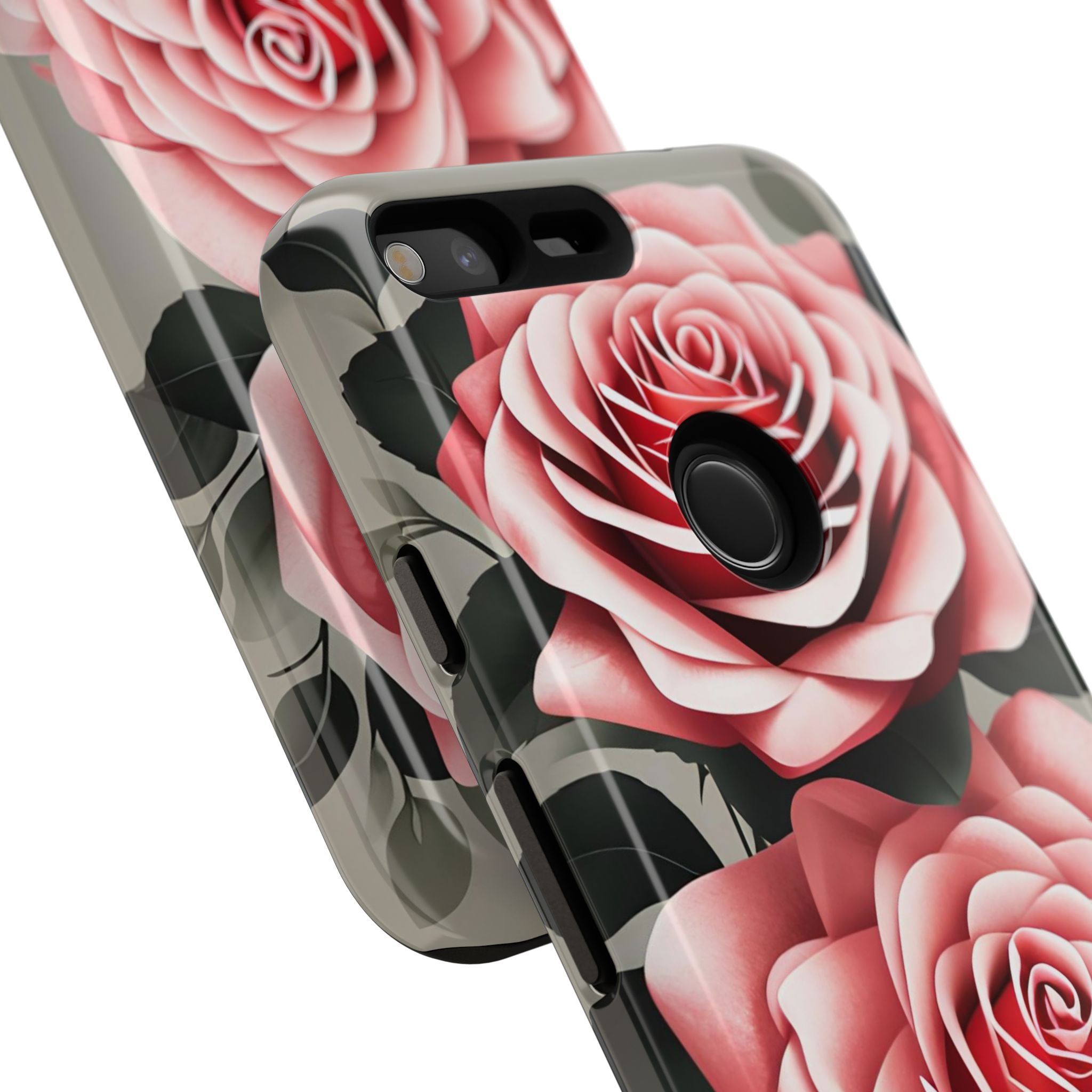 Pink Rose Flowers, Cell Phone Case - Apple, Samsung or Google Pixel