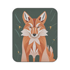 Art Deco Coyote, Cozy Outdoor Picnic Blanket, Water-Resistant Bottom, 51" × 61"