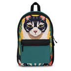 Art Deco Cat, Backpack with Computer Pocket and Padded Back