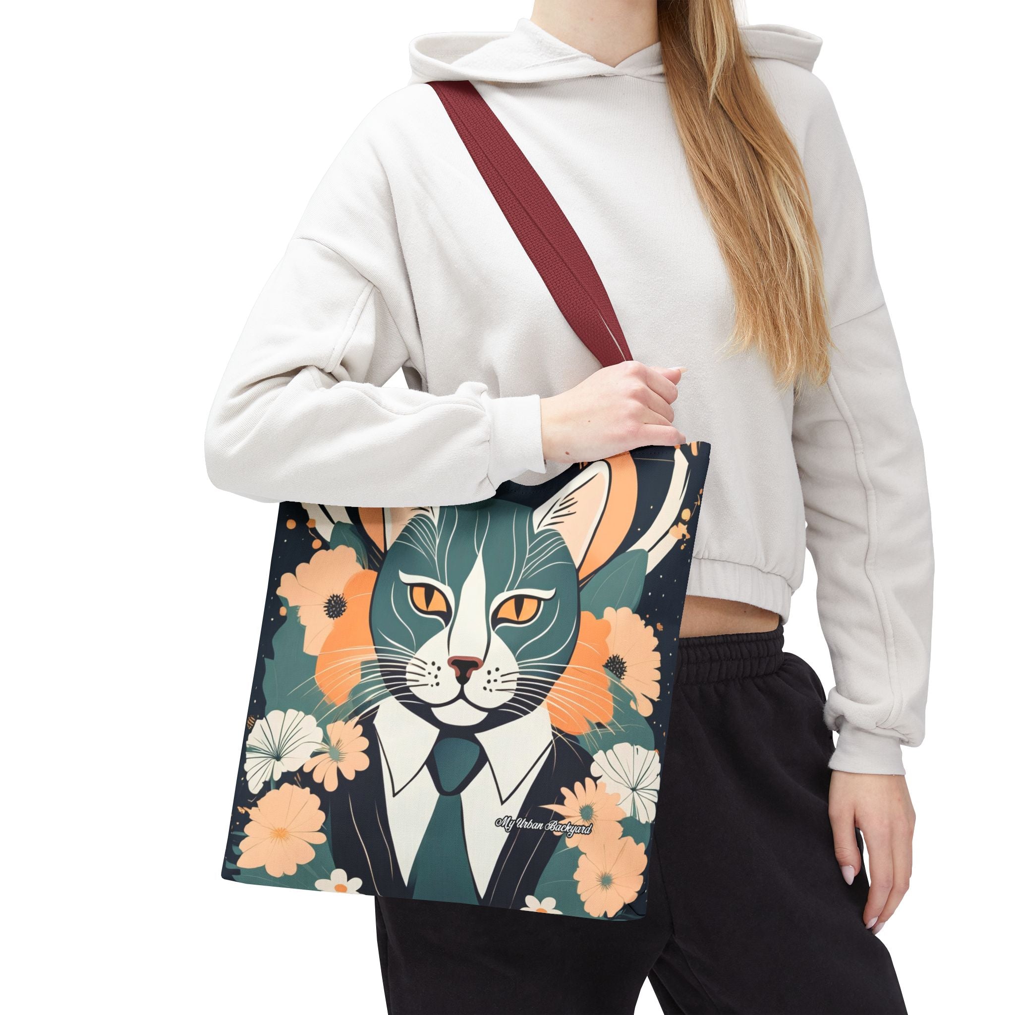 Simon Whiskerford, Cat Tote Bag with Cotton Handles For Everyday Use, 3 Sizes
