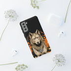 Wolf with Flowers, Animal Cell Phone Case - Apple, Samsung, Google Pixel