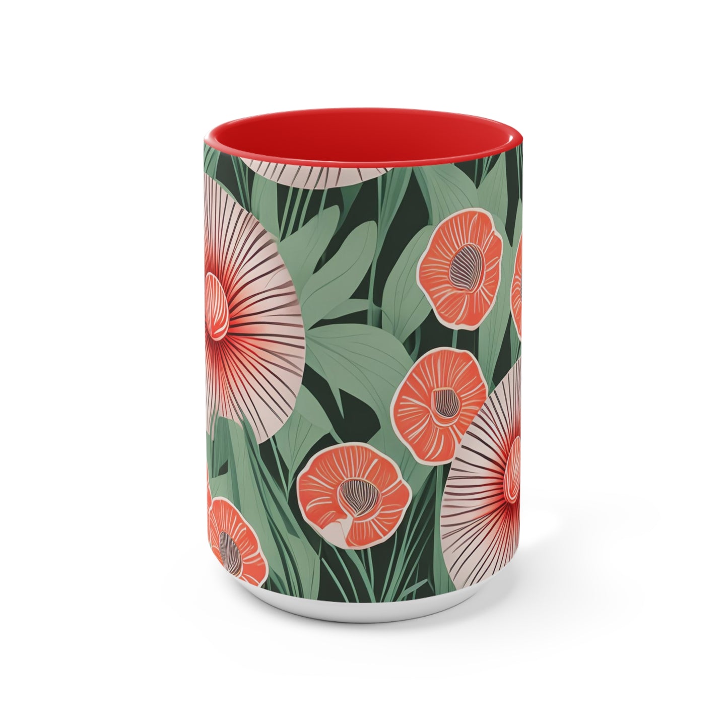 Art Deco Flowers, Ceramic Mug - Perfect for Coffee, Tea, and More!