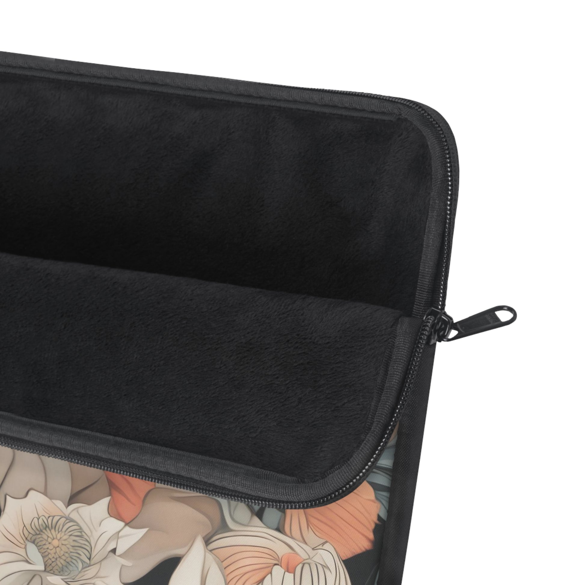 Muted Wildflower Bouquet Design, Soft Laptop Sleeve - Artisanal Computer Case, Stylish Tech Accessory