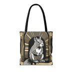 Art Deco Squirrel, Tote Bag with Cotton Handles For Everyday Use, 3 Sizes