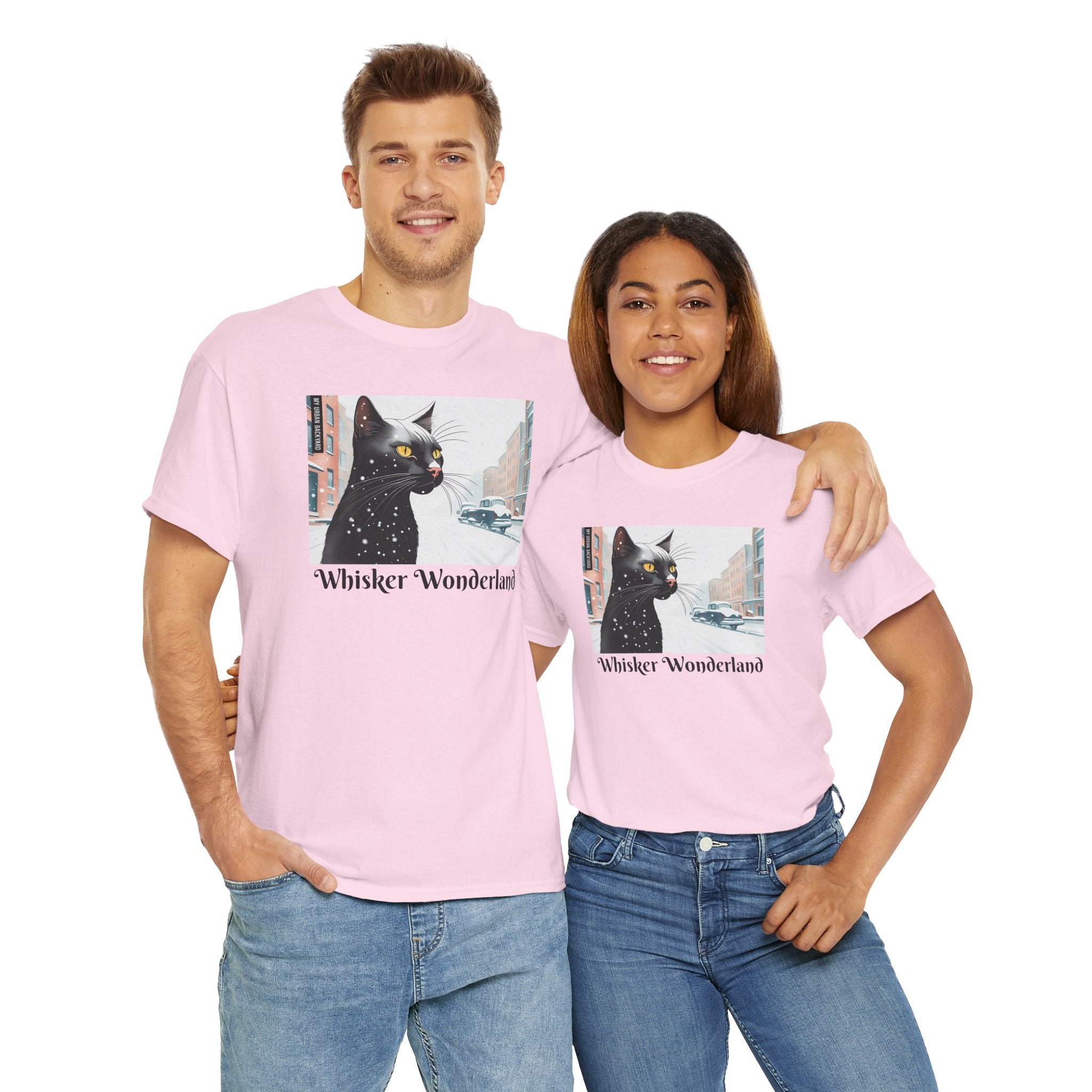 Whisker Wonderland Unisex Heavy Cotton Tee - Cozy Cat Lover's T-Shirt