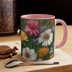 Ceramic Mug for Coffee, Tea, Hot Cocoa. Home/Office, Wildflower Field