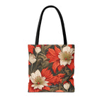 Holiday Flowers, Tote Bag with Cotton Handles