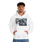 Urban Crow In Falling Snow Hoodie — Comfy Winter Graphic Hoodie
