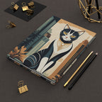Art Deco City Cat Hardcover Journal (Lined)