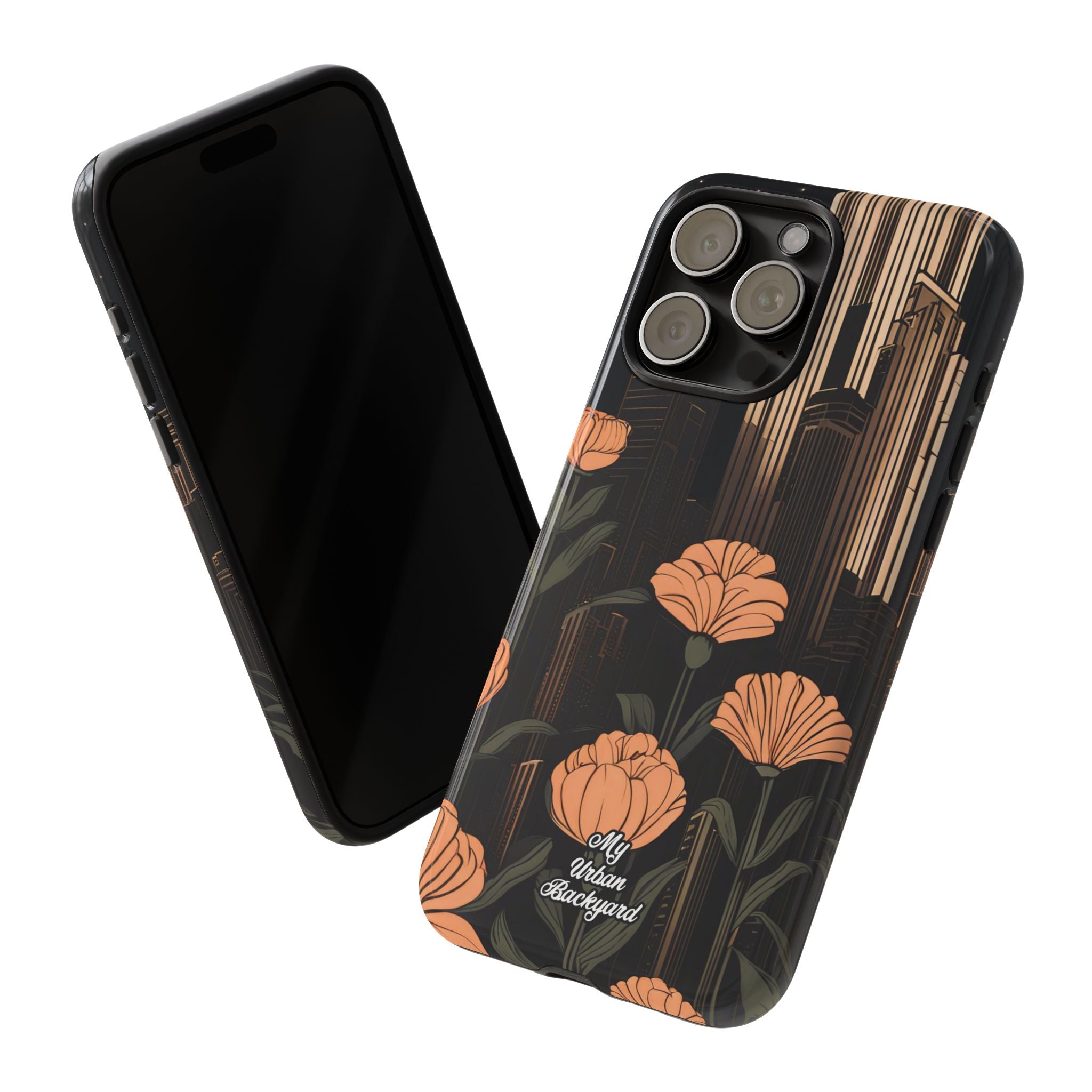 Urban Evening with Flowers, Cell Phone Case