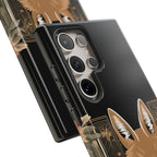 Art Deco Coyote with Flower, Cell Phone Case - Apple, Samsung, Google Pixel