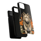 Wolf with Flowers, Animal Cell Phone Case - Apple, Samsung, Google Pixel